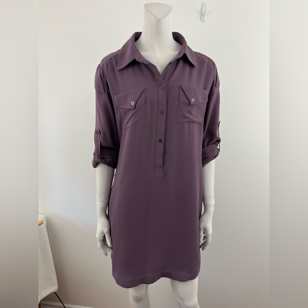 BCBGeneration Mauve Shirt Dress - Picture 2 of 16
